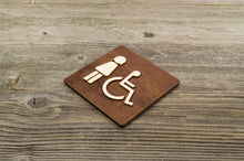 Load image into Gallery viewer, Women & Handicapped Restroom Door Sign