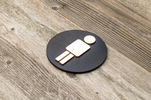 Załaduj obraz do przeglądarki galerii, Round Men Toilet Door Sign