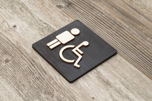 Załaduj obraz do przeglądarki galerii, Men & Handicapped Restroom Door Sign