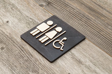 Załaduj obraz do przeglądarki galerii, Unisex & Handicapped Restroom Door Sign