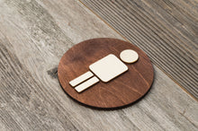 Załaduj obraz do przeglądarki galerii, Round Men Restroom Door Sign