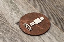 Załaduj obraz do przeglądarki galerii, Round Men Restroom Door Sign