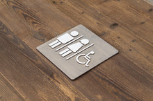 Załaduj obraz do przeglądarki galerii, Unisex & Handicapped Restroom Door Sign.