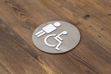 Załaduj obraz do przeglądarki galerii, Round Men & Handicapped Restroom Door Sign
