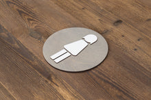 Load image into Gallery viewer, Round Women Restroom Door Sign