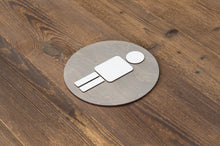 Załaduj obraz do przeglądarki galerii, Round Men Restroom Door Sign
