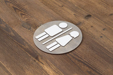Załaduj obraz do przeglądarki galerii, Round Unisex Restroom Door Sign