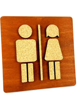 Załaduj obraz do przeglądarki galerii, Cork Insert Toilet Door Sign
