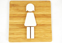 Załaduj obraz do przeglądarki galerii, Natural Bamboo Toilet Door Sign