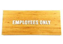 Load image into Gallery viewer, Custom Wording Door Plaque - Natural Bamboo & Acrylic Mirror Letters Door Sign