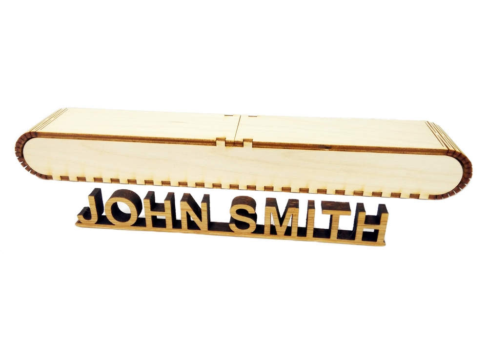 Personalised Bamboo Wood Desk Name Plate