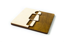 Załaduj obraz do przeglądarki galerii, Unisex Toilet Door Sign. Gender Neutral Bathroom Sign.