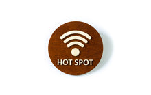 Załaduj obraz do przeglądarki galerii, Hot Spot, Wi-Fi, Internet Sign. Wooden door or wall sign.