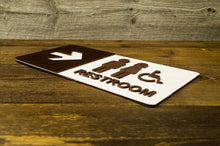 Załaduj obraz do przeglądarki galerii, Unisex and Disabled Directional Toilet Door Sign
