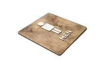 Load image into Gallery viewer, Men Toilet Door Sign With Braille Dots