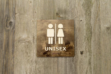 Załaduj obraz do przeglądarki galerii, Unisex, Men and Women Toilet Door Sign With Braille Dots