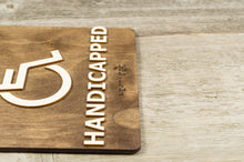 Załaduj obraz do przeglądarki galerii, Handicapped Restroom, Toilet Door Sign With Braille Dots