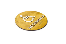 Załaduj obraz do przeglądarki galerii, Accessible Restroom, Toilet Door Sign With Braille Dots