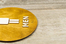 Załaduj obraz do przeglądarki galerii, Men Toilet Door Sign With Braille Dots