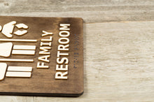 Załaduj obraz do przeglądarki galerii, Family Restroom, Toilet Door Sign With Braille Dots