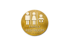 Załaduj obraz do przeglądarki galerii, Family Restroom, Toilet Door Sign With Braille Dots