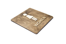 Załaduj obraz do przeglądarki galerii, Women Toilet Door Sign With Braille Dots