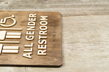 Załaduj obraz do przeglądarki galerii, All Gender Restroom, Toilet Door Sign With Braille Dots