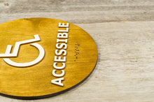 Załaduj obraz do przeglądarki galerii, Accessible Restroom, Toilet Door Sign With Braille Dots