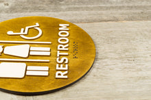 Załaduj obraz do przeglądarki galerii, Men / Women / Disabled Restroom Door Sign With Braille Dots