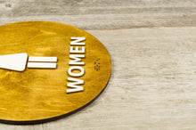 Załaduj obraz do przeglądarki galerii, Women Toilet Door Sign With Braille Dots