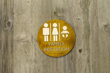Załaduj obraz do przeglądarki galerii, Family Restroom, Toilet Door Sign With Braille Dots