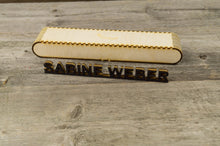 Load image into Gallery viewer, Personalised Wooden Desk Name Plate. Custom last name plate.
