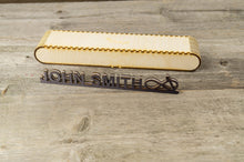 Załaduj obraz do przeglądarki galerii, Personalised Wooden Desk Name Plate. Infinity Anchor. Custom last name plate.