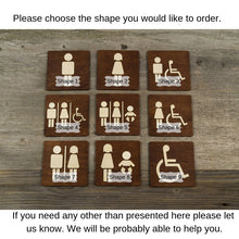 Załaduj obraz do przeglądarki galerii, Toilet Door Sign, WC Sign