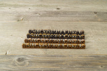 Load image into Gallery viewer, Custom Hashtag Desk Sign. Freestanding personalized desk decoration.