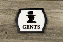 Załaduj obraz do przeglądarki galerii, Retro Style GENTS Wooden Restroom Door Sign