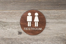 Załaduj obraz do przeglądarki galerii, Round Unisex Restroom Door Sign
