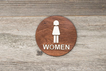 Załaduj obraz do przeglądarki galerii, Round Women Restroom Door Sign