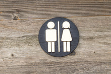 Załaduj obraz do przeglądarki galerii, Round Unisex Restroom Door Sign