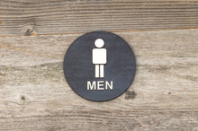 Załaduj obraz do przeglądarki galerii, Round Men Restroom Door Sign