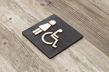 Load image into Gallery viewer, Women & Handicapped Restroom Door Sign