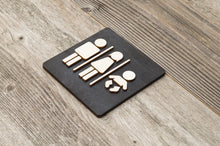 Load image into Gallery viewer, Unisex & Baby Changing Station Restroom Door Sign