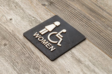 Załaduj obraz do przeglądarki galerii, Women & Handicapped Restroom Door Sign