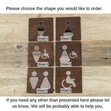 Załaduj obraz do przeglądarki galerii, Toilet Door Sign With Mirror Symbols