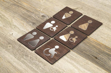 Załaduj obraz do przeglądarki galerii, Toilet Door Sign With Mirror Symbols