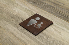 Załaduj obraz do przeglądarki galerii, Men & Handicapped Restroom Door Sign With Mirror Insert