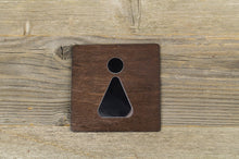 Załaduj obraz do przeglądarki galerii, Women Restroom Door Sign With Mirror Insert