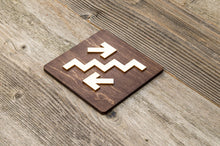 Załaduj obraz do przeglądarki galerii, Staircase up and down sign. Stairway plate.