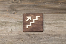 Załaduj obraz do przeglądarki galerii, Staircase up sign. Stairway plate.