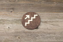 Załaduj obraz do przeglądarki galerii, Round Staircase up sign. Stairway plate.